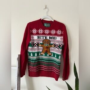 Ugly Christmas Sweater Red Gingerbread Crewneck